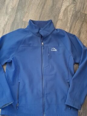 L.L. Bean Men's Royal Blue Softshell Zip Jacket